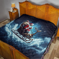 Skeleton Santa Claus Quilt Santa Claus Is Coming To Town - Wonder Print Shop
