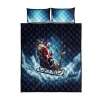 Skeleton Santa Claus Quilt Bed Set Santa Claus Is Coming To Town - Wonder Print Shop