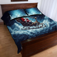 Skeleton Santa Claus Quilt Bed Set Santa Claus Is Coming To Town - Wonder Print Shop