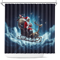 skeleton-santa-claus-shower-curtain-santa-claus-is-coming-to-town