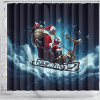 skeleton-santa-claus-shower-curtain-santa-claus-is-coming-to-town