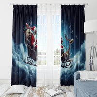 Skeleton Santa Claus Window Curtain Santa Claus Is Coming To Town - Wonder Print Shop
