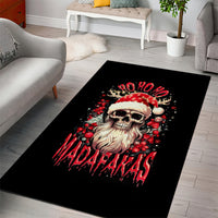 Skull Santa Claus Area Rug Ho Ho Ho Madafakas - Wonder Print Shop