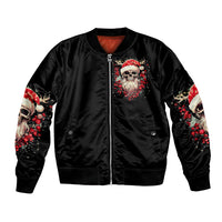 Skull Santa Claus Bomber Jacket Ho Ho Ho Madafakas - Wonder Print Shop