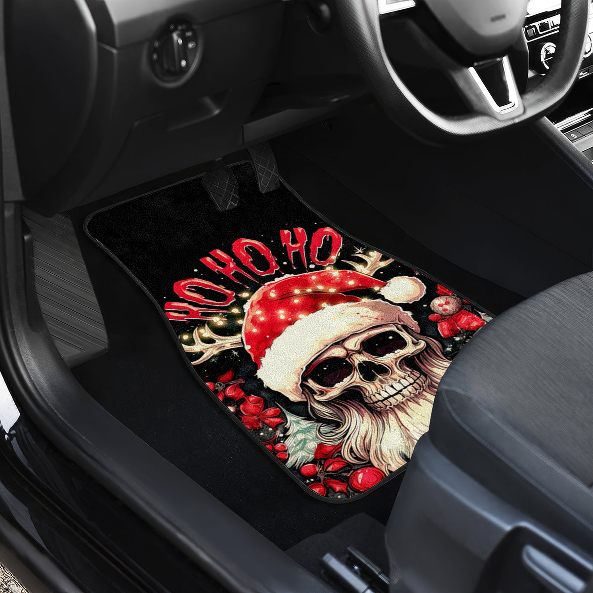 Skull Santa Claus Car Mats Ho Ho Ho Madafakas - Wonder Print Shop