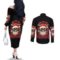 skull-santa-claus-couples-matching-off-the-shoulder-long-sleeve-dress-and-long-sleeve-button-shirt-ho-ho-ho-madafakas
