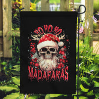 Skull Santa Claus Garden Flag Ho Ho Ho Madafakas - Wonder Print Shop