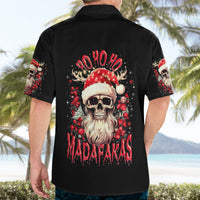 Skull Santa Claus Hawaiian Shirt Ho Ho Ho Madafakas - Wonder Print Shop