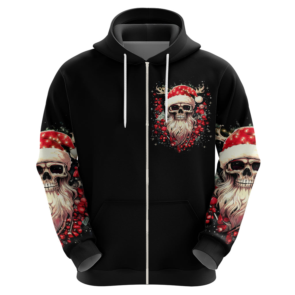 Skull Santa Claus Hoodie Ho Ho Ho Madafakas - Wonder Print Shop