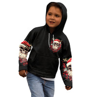 Skull Santa Claus Kid Hoodie Ho Ho Ho Madafakas - Wonder Print Shop