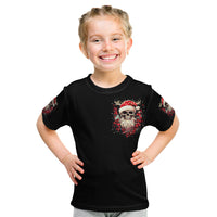 Skull Santa Claus Kid T Shirt Ho Ho Ho Madafakas - Wonder Print Shop