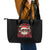 Skull Santa Claus Leather Tote Bag Ho Ho Ho Madafakas - Wonder Print Shop