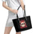Skull Santa Claus Leather Tote Bag Ho Ho Ho Madafakas - Wonder Print Shop