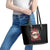 Skull Santa Claus Leather Tote Bag Ho Ho Ho Madafakas - Wonder Print Shop