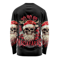 Skull Santa Claus Long Sleeve Shirt Ho Ho Ho Madafakas - Wonder Print Shop