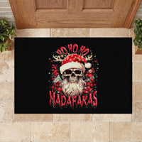 Skull Santa Claus Rubber Doormat Ho Ho Ho Madafakas - Wonder Print Shop