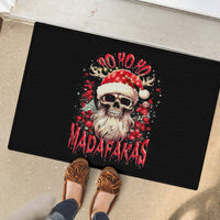 Skull Santa Claus Rubber Doormat Ho Ho Ho Madafakas - Wonder Print Shop