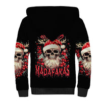 Skull Santa Claus Sherpa Hoodie Ho Ho Ho Madafakas - Wonder Print Shop