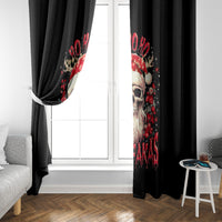 Skull Santa Claus Window Curtain Ho Ho Ho Madafakas - Wonder Print Shop