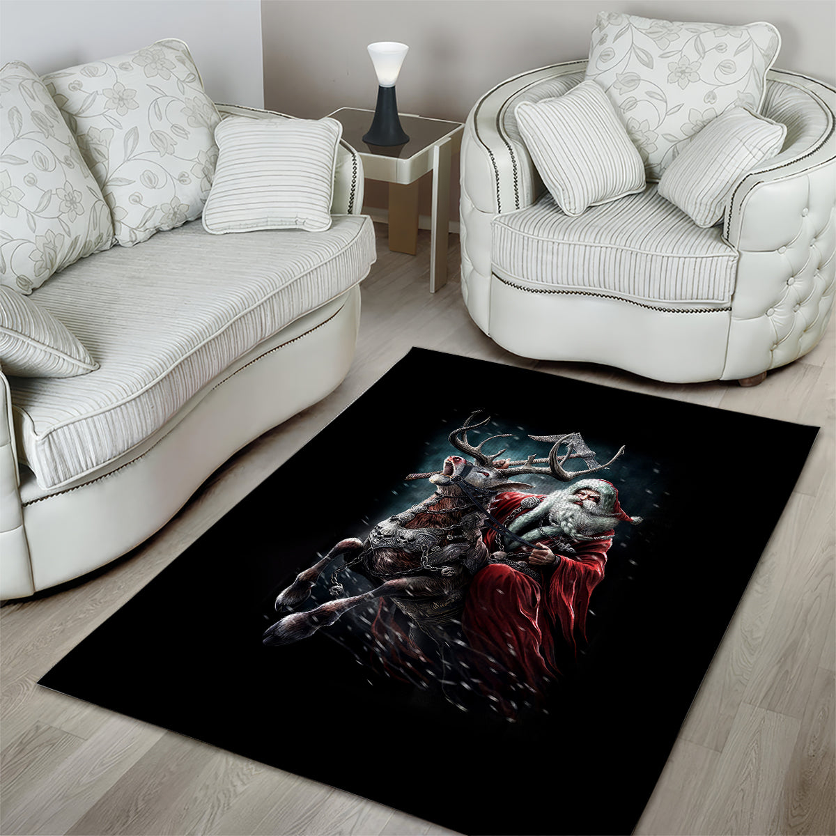 Viking Santa Claus Area Rug Vahalla Santa Clau Coming - Wonder Print Shop