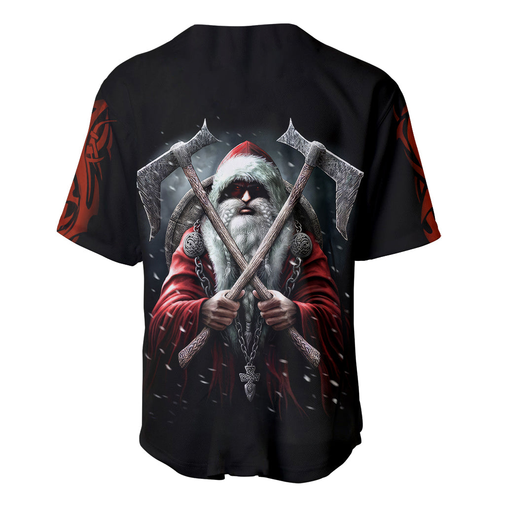 Viking Santa Claus Baseball Jersey Vahalla Santa Clau Coming - Wonder Print Shop