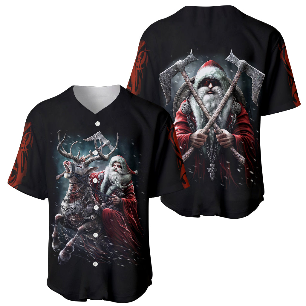 Viking Santa Claus Baseball Jersey Vahalla Santa Clau Coming - Wonder Print Shop