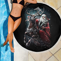 Viking Santa Claus Beach Blanket Vahalla Santa Clau Coming - Wonder Print Shop