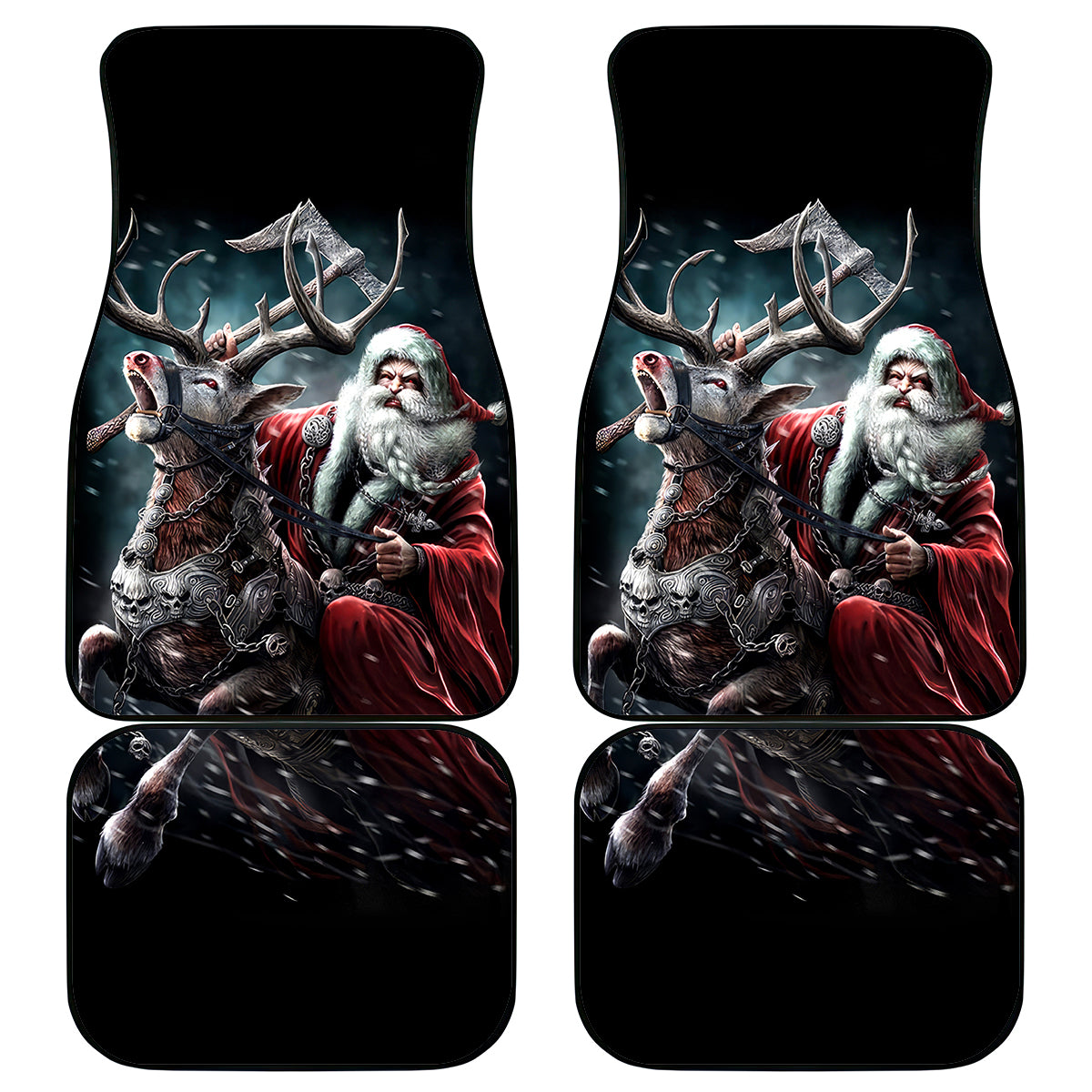 Viking Santa Claus Car Mats Vahalla Santa Clau Coming - Wonder Print Shop