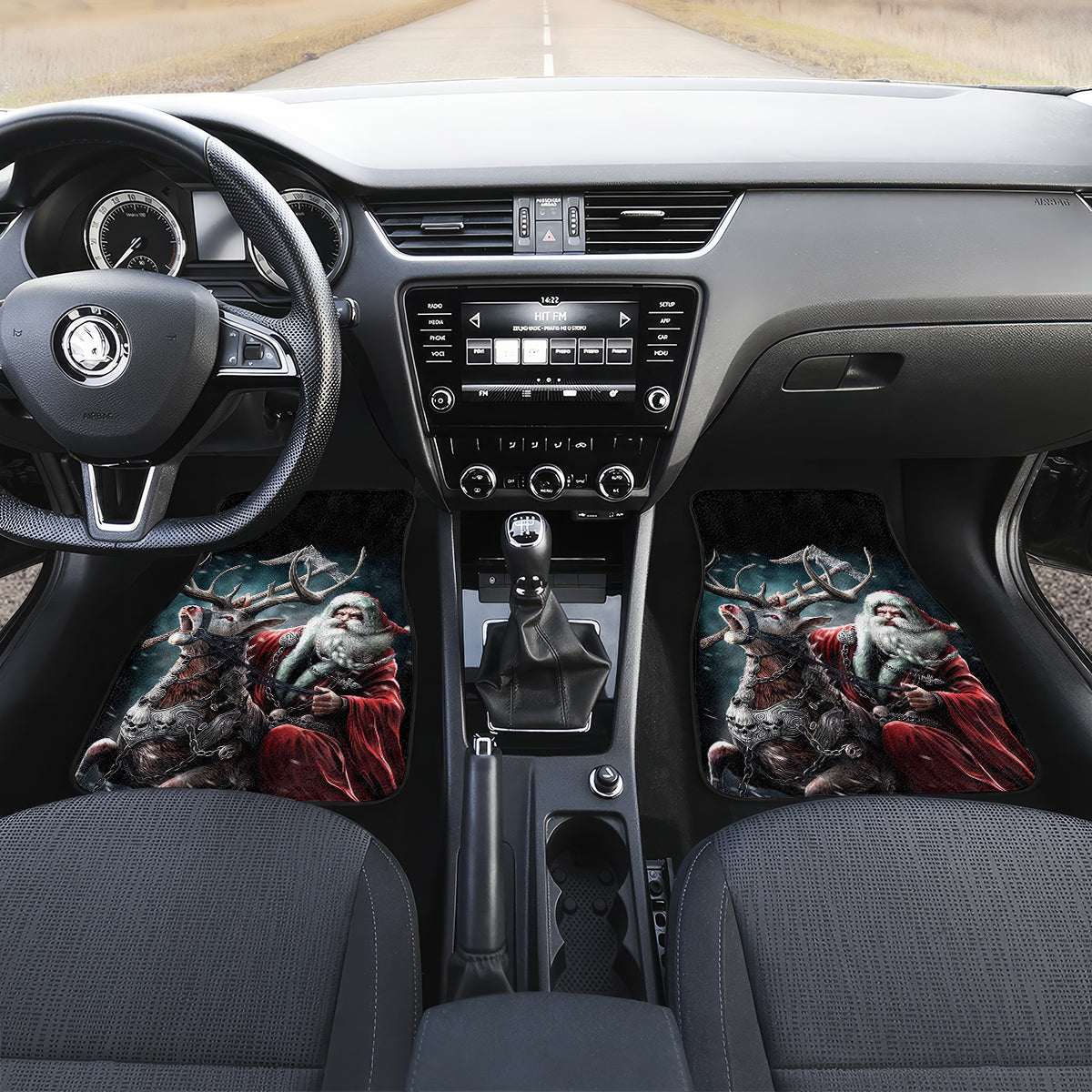 Viking Santa Claus Car Mats Vahalla Santa Clau Coming - Wonder Print Shop
