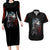 Viking Santa Claus Couples Matching Long Sleeve Bodycon Dress and Hawaiian Shirt Vahalla Santa Clau Coming - Wonder Print Shop