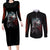 Viking Santa Claus Couples Matching Long Sleeve Bodycon Dress and Long Sleeve Button Shirt Vahalla Santa Clau Coming - Wonder Print Shop