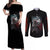 Viking Santa Claus Couples Matching Off Shoulder Maxi Dress and Long Sleeve Button Shirt Vahalla Santa Clau Coming - Wonder Print Shop