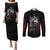 Viking Santa Claus Couples Matching Puletasi Dress and Long Sleeve Button Shirt Vahalla Santa Clau Coming - Wonder Print Shop