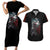 Viking Santa Claus Couples Matching Short Sleeve Bodycon Dress and Hawaiian Shirt Vahalla Santa Clau Coming - Wonder Print Shop