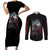 Viking Santa Claus Couples Matching Short Sleeve Bodycon Dress and Long Sleeve Button Shirt Vahalla Santa Clau Coming - Wonder Print Shop