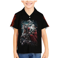 Viking Santa Claus Family Matching Mermaid Dress and Hawaiian Shirt Vahalla Santa Clau Coming - Wonder Print Shop