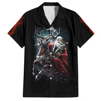 Viking Santa Claus Family Matching Off Shoulder Long Sleeve Dress and Hawaiian Shirt Vahalla Santa Clau Coming - Wonder Print Shop