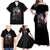 Viking Santa Claus Family Matching Off Shoulder Maxi Dress and Hawaiian Shirt Vahalla Santa Clau Coming - Wonder Print Shop