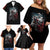 Viking Santa Claus Family Matching Off Shoulder Short Dress and Hawaiian Shirt Vahalla Santa Clau Coming - Wonder Print Shop