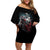 Viking Santa Claus Family Matching Off Shoulder Short Dress and Hawaiian Shirt Vahalla Santa Clau Coming - Wonder Print Shop