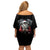 Viking Santa Claus Family Matching Off Shoulder Short Dress and Hawaiian Shirt Vahalla Santa Clau Coming - Wonder Print Shop