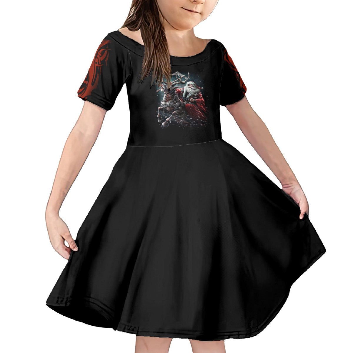 Viking Santa Claus Family Matching Puletasi Dress and Hawaiian Shirt Vahalla Santa Clau Coming - Wonder Print Shop