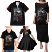 Viking Santa Claus Family Matching Puletasi Dress and Hawaiian Shirt Vahalla Santa Clau Coming - Wonder Print Shop