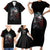 Viking Santa Claus Family Matching Short Sleeve Bodycon Dress and Hawaiian Shirt Vahalla Santa Clau Coming - Wonder Print Shop