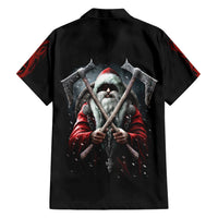 Viking Santa Claus Family Matching Short Sleeve Bodycon Dress and Hawaiian Shirt Vahalla Santa Clau Coming - Wonder Print Shop
