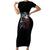 Viking Santa Claus Family Matching Short Sleeve Bodycon Dress and Hawaiian Shirt Vahalla Santa Clau Coming - Wonder Print Shop