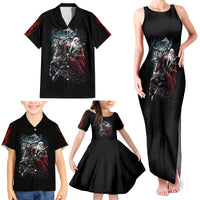 Viking Santa Claus Family Matching Tank Maxi Dress and Hawaiian Shirt Vahalla Santa Clau Coming - Wonder Print Shop