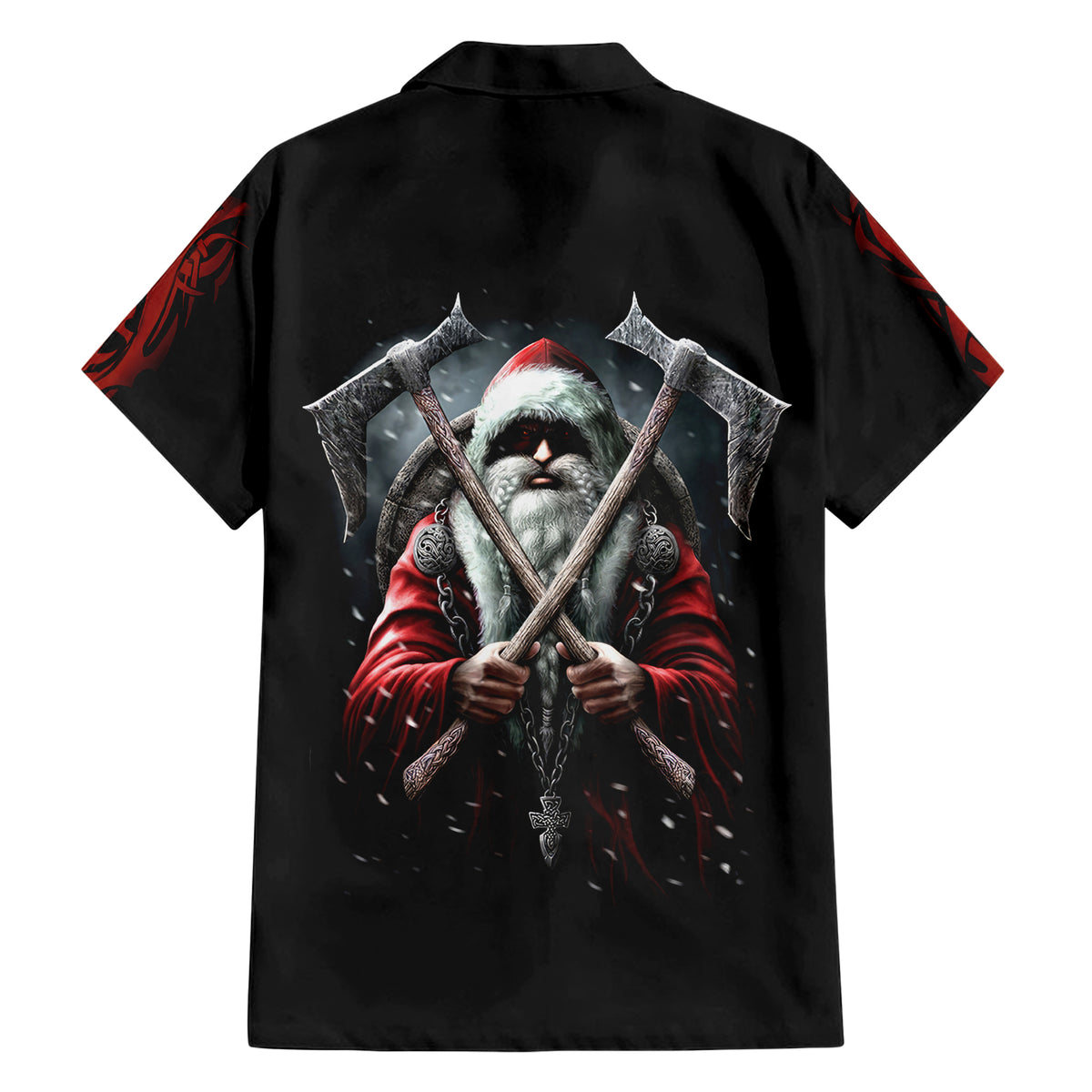 Viking Santa Claus Hawaiian Shirt Vahalla Santa Clau Coming - Wonder Print Shop