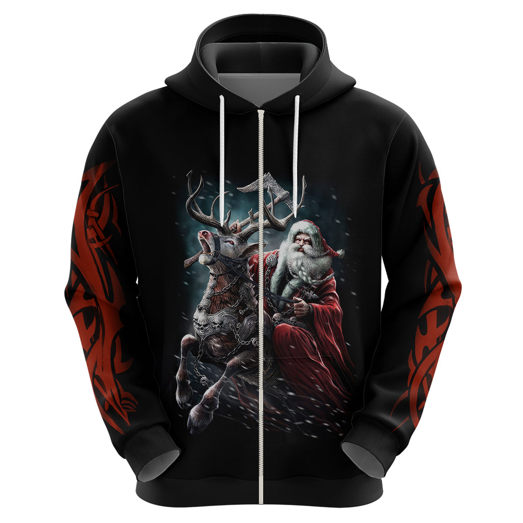 Viking Santa Claus Hoodie Vahalla Santa Clau Coming - Wonder Print Shop