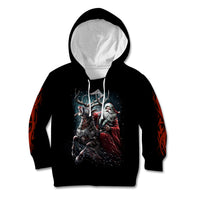 Viking Santa Claus Kid Hoodie Vahalla Santa Clau Coming - Wonder Print Shop